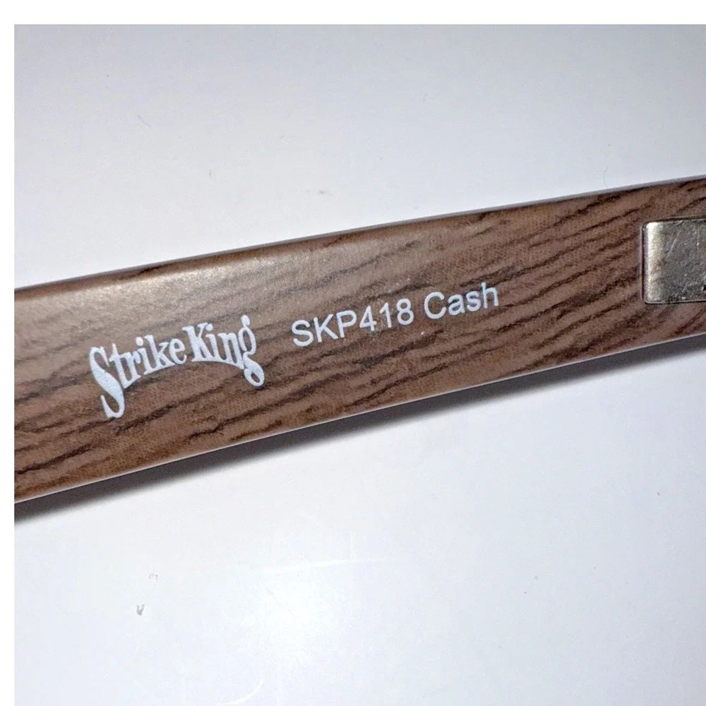 Strike King Cash SKP418 Brown Wood Grain  Polarized Sunglasses Mens Smoke‎ Lens